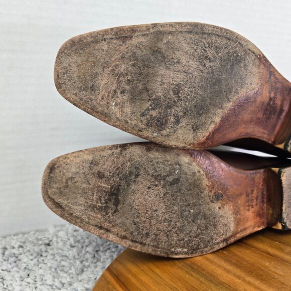 Jack Erwin Brown Leather Business Casual Cap Toe Oxford Dress Shoe Mens 11.5 - Picture 10 of 15